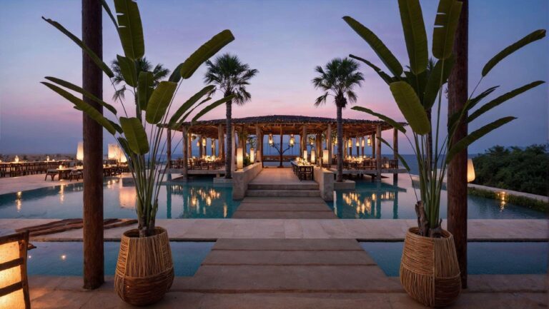 Außenansicht mit Pool und Restaurants (Modellbild) (1)