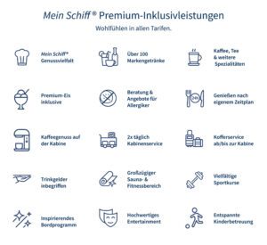 Mein Schiff Premium-Inklusivleistungen