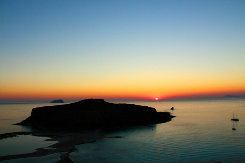 Die Lagune von Balos auf Kreta bei Nacht