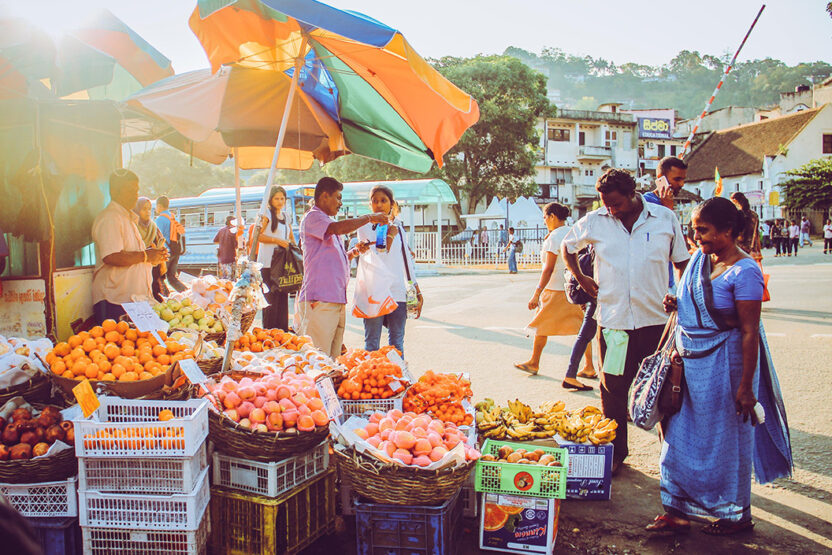 Wochenmarkt in Kandy, Sri Lanka