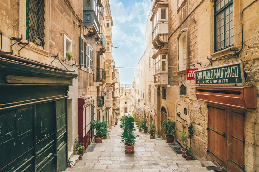 Kleine Gasse in Valletta