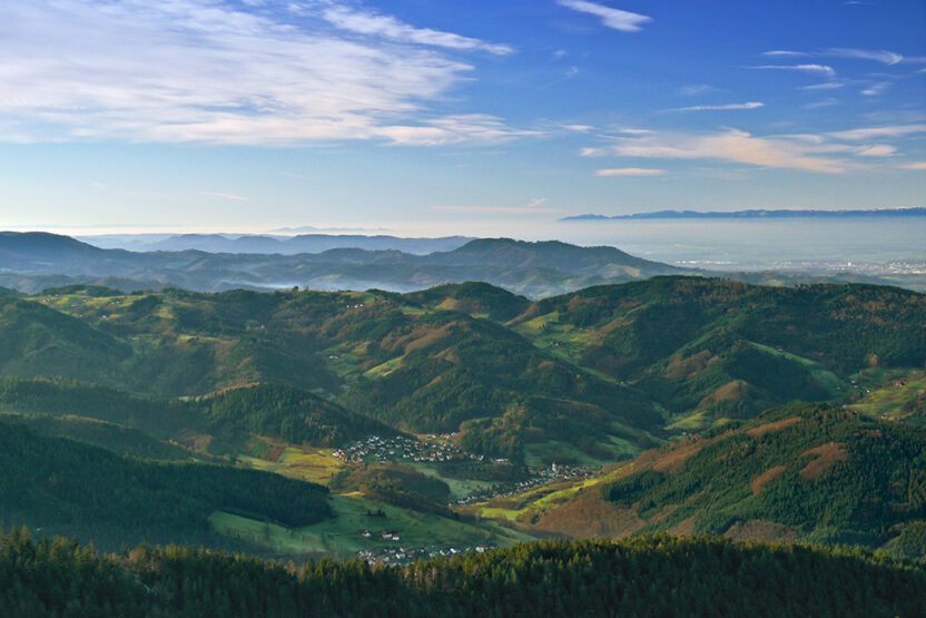 Blick von der Hornisgrinde im nördlichen Shcwarzwald