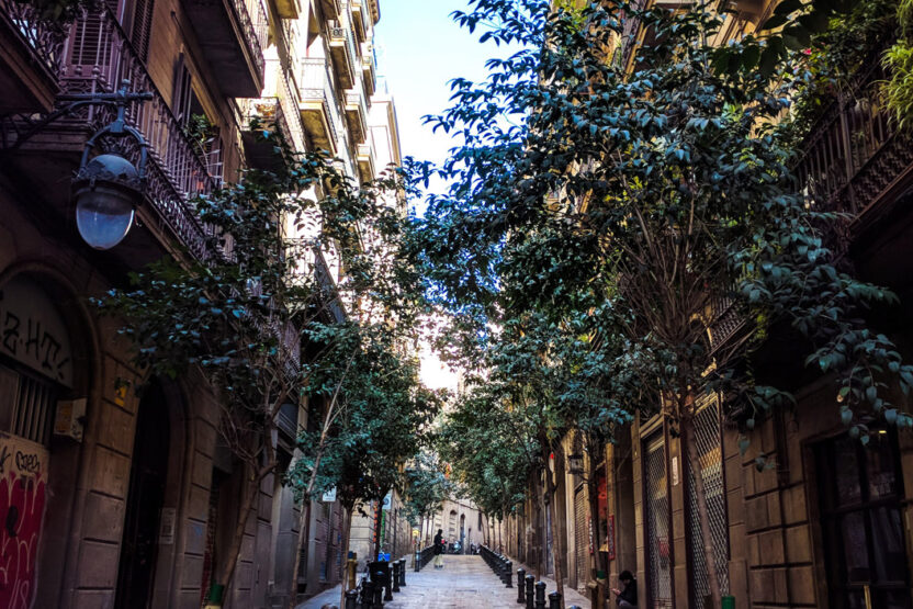 Urige Gassen in der Altstadt Barcelonas