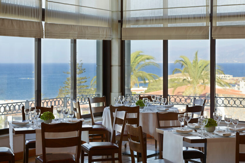 Ausblick beim Dinner Creta Maris Beach Resort