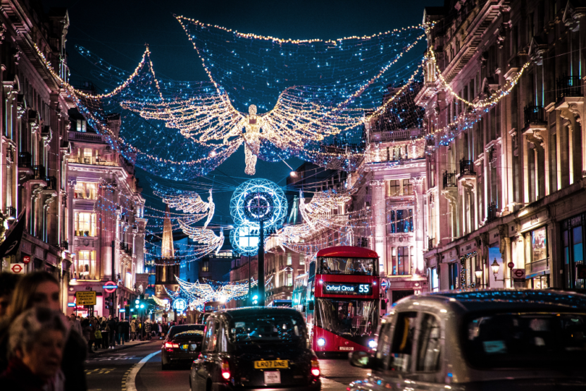 Weihnachtsshopping Oxford Street zur Weihnachtszeit